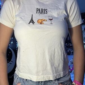 PACSUN cropped basic Paris tee
#cute #Cropped #PacSun